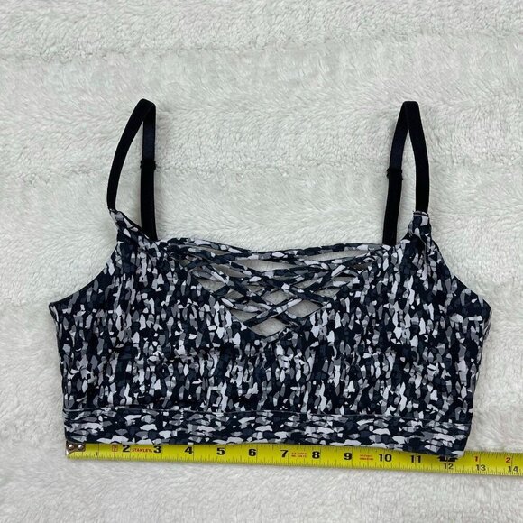 Fabletics Lenni Sports Bra Small Strappy Gray Medium Support - Picture 3 of 3